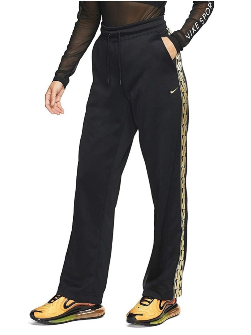 Nike Sportswear Tape Women’s Logo Open Hem Track Pants BV3470-011